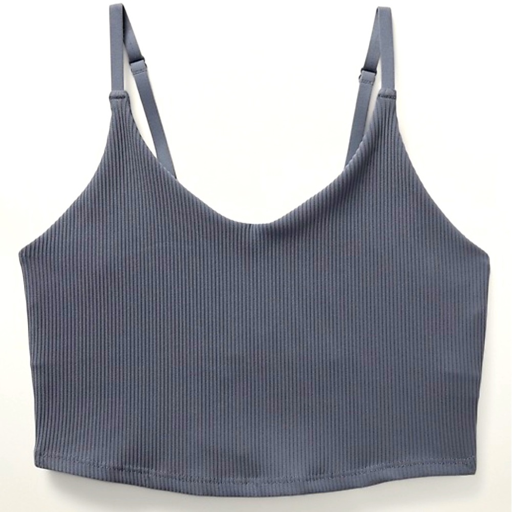 Athleta Elaton V-Neck Rib Longline Bra in XS